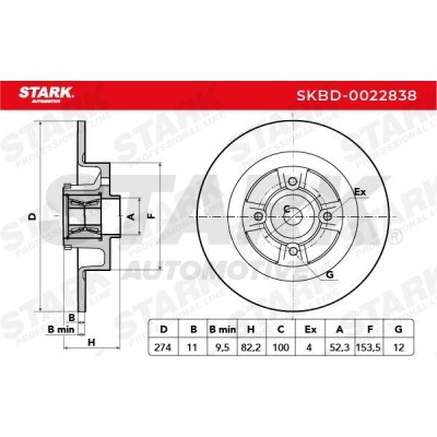 Bremsscheibe Stark SKBD-0022838 SKBD-0022838 - foto 3