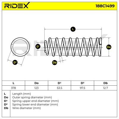 Fahrwerksfeder RIDEX 188C1499 188C1499 - foto 5