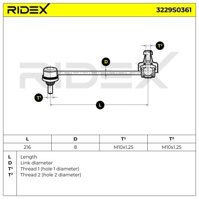Stabilisator Stange RIDEX 3229S0361 3229S0361 - foto 5