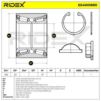 Radlager RIDEX 654W0882 654W0882 - foto 6