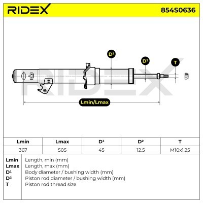 Stoßdämpfer RIDEX 854S0636 854S0636 - foto 7