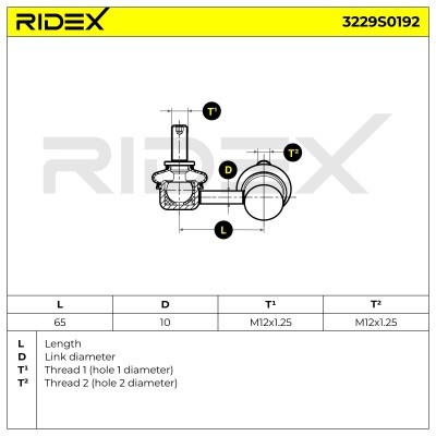 Stabilisator Stange RIDEX 3229S0192 3229S0192 - foto 7