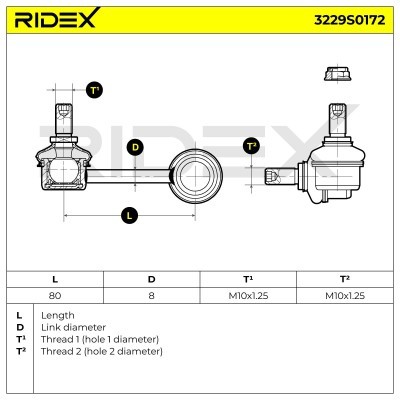 Stabilisator Stange RIDEX 3229S0172 3229S0172 - foto 5