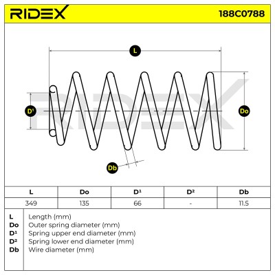 Fahrwerksfeder RIDEX 188C0788 188C0788 - foto 5