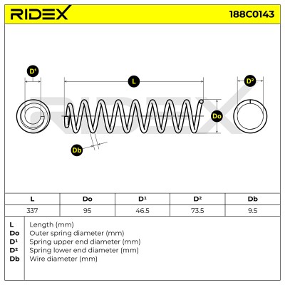 Fahrwerksfeder RIDEX 188C0143 188C0143 - foto 5