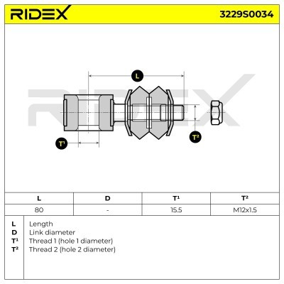 Stabilisator Stange RIDEX 3229S0034 3229S0034 - foto 6