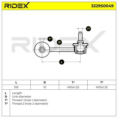 Stabilisator Stange RIDEX 3229S0049 3229S0049 - foto 6