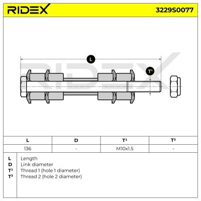 Stabilisator Stange RIDEX 3229S0077 3229S0077 - foto 6