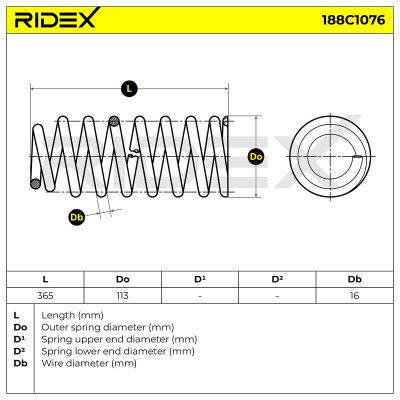 Fahrwerksfeder RIDEX 188C1076 188C1076 - foto 4