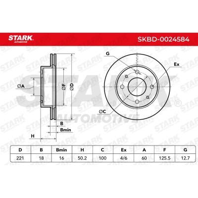 Bremsscheibe Stark SKBD-0024584 SKBD-0024584 - foto 2
