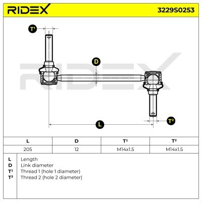 Stabilisator Stange RIDEX 3229S0253 3229S0253 - foto 5