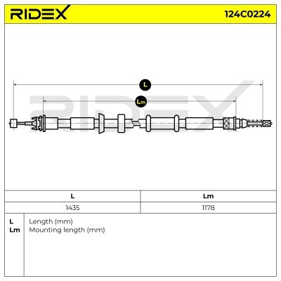 Seilzug, Feststellbremse RIDEX 124C0224 124C0224 - foto 6