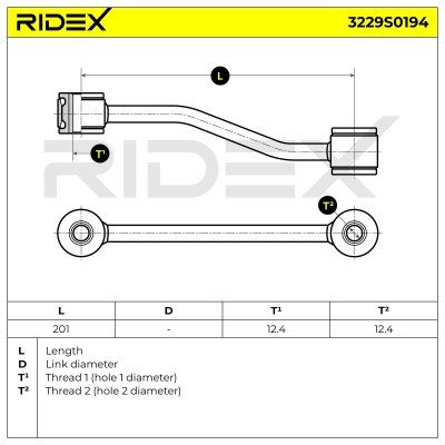 Stabilisator Stange RIDEX 3229S0194 3229S0194 - foto 9