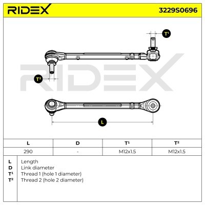 Stabilisator Stange RIDEX 3229S0696 3229S0696 - foto 5