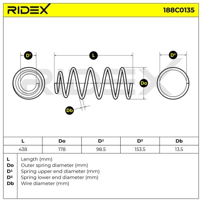 Fahrwerksfeder RIDEX 188C0135 188C0135 - foto 5