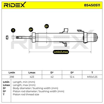 Stoßdämpfer RIDEX 854S0511 854S0511 - foto 6