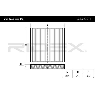 Filter, Innenraumluft RIDEX 424I0211 424I0211 - foto 3