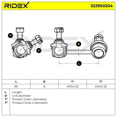 Stabilisator Stange RIDEX 3229S0204 3229S0204 - foto 7