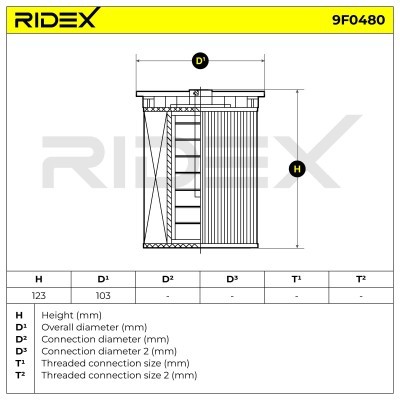Kraftstofffilter RIDEX 9F0480 9F0480 - foto 5