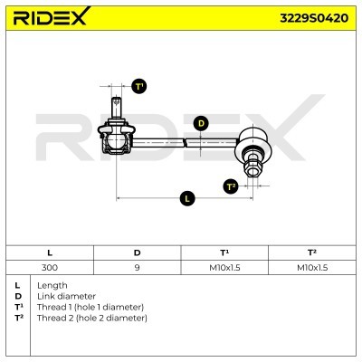 Stabilisator Stange RIDEX 3229S0420 3229S0420 - foto 6