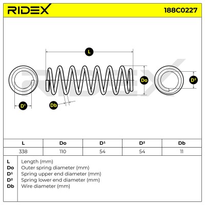 Fahrwerksfeder RIDEX 188C0227 188C0227 - foto 5