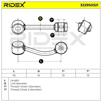 Stabilisator Stange RIDEX 3229S0321 3229S0321 - foto 6