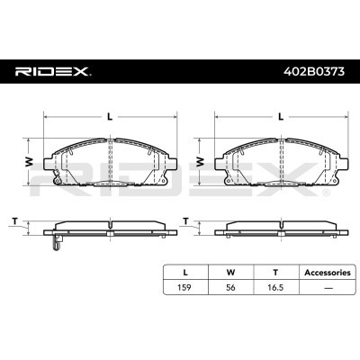 Bremsbeläge Satz RIDEX 402B0373 402B0373 - foto 3