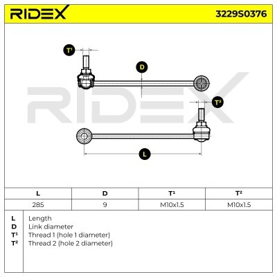 Stabilisator Stange RIDEX 3229S0376 3229S0376 - foto 5