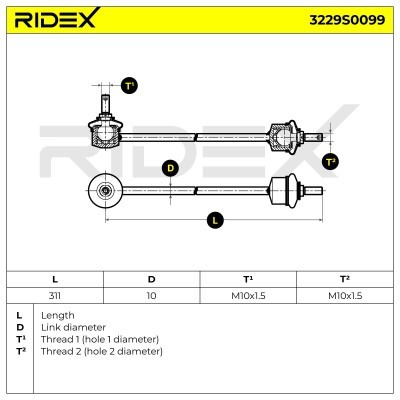 Stabilisator Stange RIDEX 3229S0099 3229S0099 - foto 3
