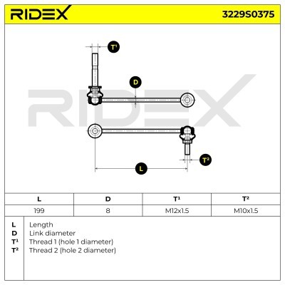 Stabilisator Stange RIDEX 3229S0375 3229S0375 - foto 5
