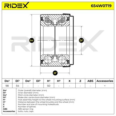 Radlager RIDEX 654W0719 654W0719 - foto 6