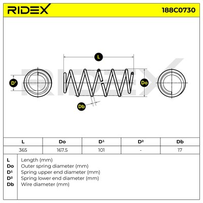 Fahrwerksfeder RIDEX 188C0730 188C0730 - foto 4