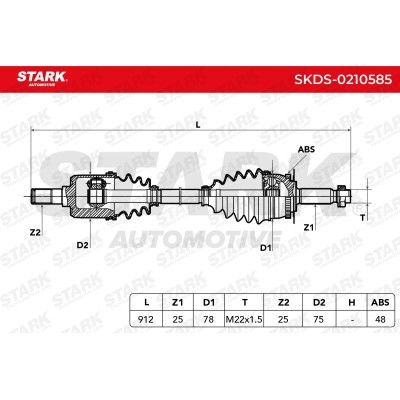 Antriebswelle Stark SKDS-0210585 SKDS-0210585 - foto 7