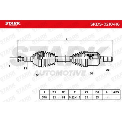 Antriebswelle Stark SKDS-0210416 SKDS-0210416 - foto 5