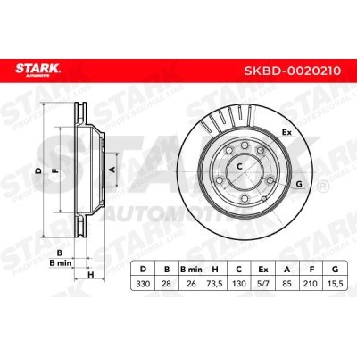 Bremsscheibe Stark SKBD-0020210 SKBD-0020210 - foto 6