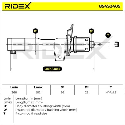 Stoßdämpfer RIDEX 854S2405 854S2405 - foto 8