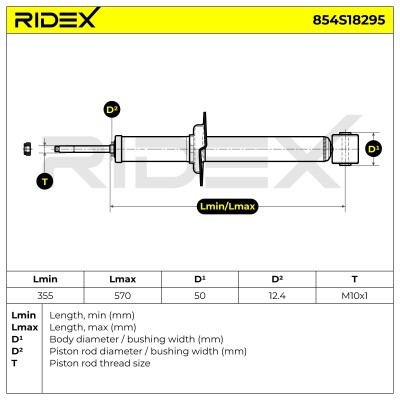 Stoßdämpfer RIDEX 854S18295 854S18295 - foto 8