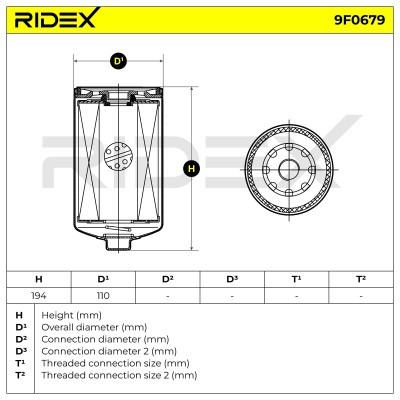 Kraftstofffilter RIDEX 9F0679 9F0679 - foto 6
