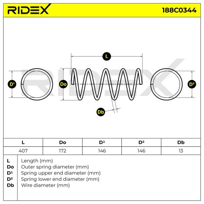 Fahrwerksfeder RIDEX 188C0344 188C0344 - foto 6
