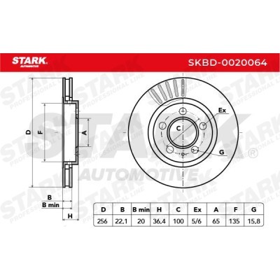 Bremsscheibe Stark SKBD-0020064 SKBD-0020064 - foto 8