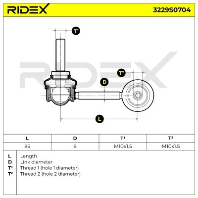 Stabilisator Stange RIDEX 3229S0704 3229S0704 - foto 6