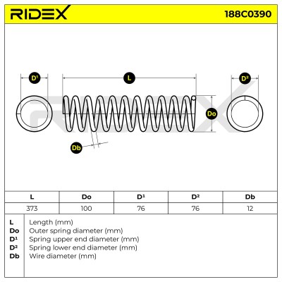 Fahrwerksfeder RIDEX 188C0390 188C0390 - foto 5