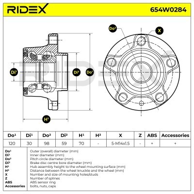 Radlager RIDEX 654W0284 654W0284 - foto 4