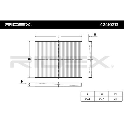 Filter, Innenraumluft RIDEX 424I0213 424I0213 - foto 3