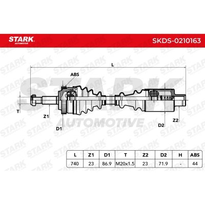 Antriebswelle Stark SKDS-0210163 SKDS-0210163 - foto 7