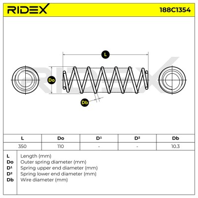 Fahrwerksfeder RIDEX 188C1354 188C1354 - foto 5