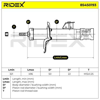Stoßdämpfer RIDEX 854S0193 854S0193 - foto 6