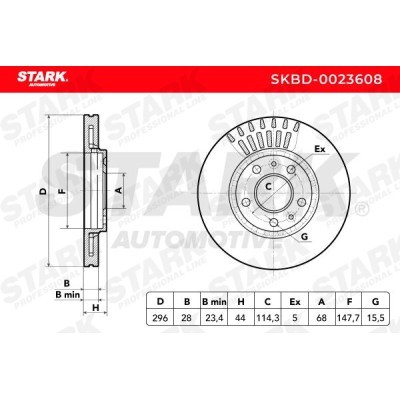 Bremsscheibe Stark SKBD-0023608 SKBD-0023608 - foto 5