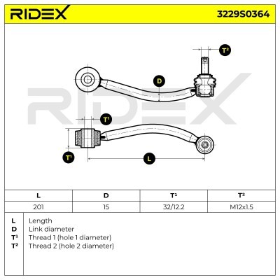 Stabilisator Stange RIDEX 3229S0364 3229S0364 - foto 6