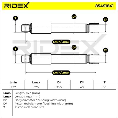 Stoßdämpfer RIDEX 854S1841 854S1841 - foto 4